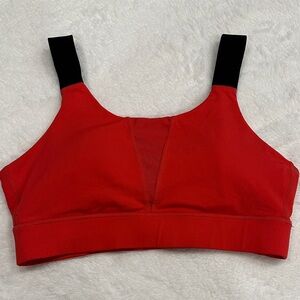 DKNY Red Sports Bra with Black Straps Small